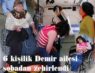 6 Kişilik aile sobadan zehirlendi 6 Kişilik aile sobadan zehirlendi