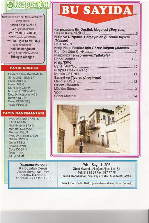 Karpuzatan Dergisi 1993