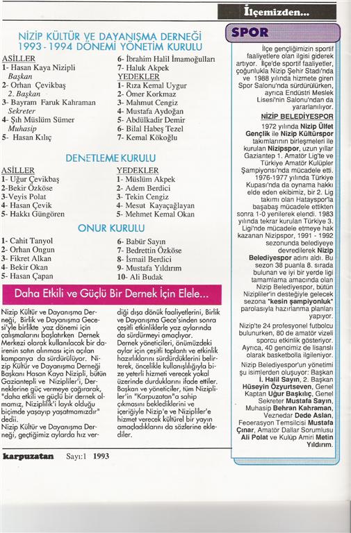 Karpuzatan Dergisi 1993