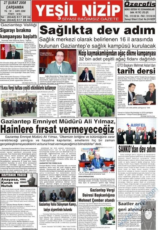 28 şubat 2008 yeşil nizip gazetesi