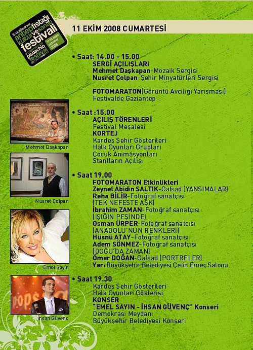 3. Uluslararasi Antepfistigi Kultur ve Sanat Festivali Basliyor !