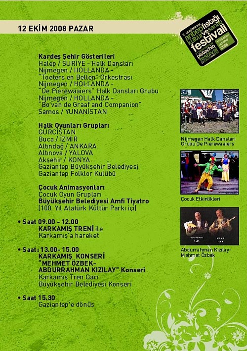 3. Uluslararasi Antepfistigi Kultur ve Sanat Festivali Basliyor !