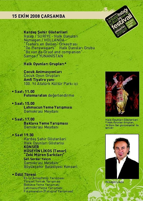3. Uluslararasi Antepfistigi Kultur ve Sanat Festivali Basliyor !