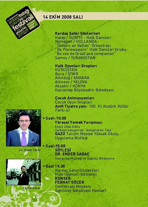 3. Uluslararasi Antepfistigi Kultur ve Sanat Festivali Basliyor !