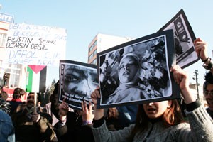 NMYO öğrencileri İsrail'i protesto etti...