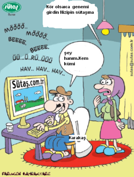 Sütaş karikatürleri Nizip.com'da Olursa.