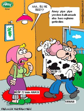 Sütaş karikatürleri Nizip.com'da Olursa.
