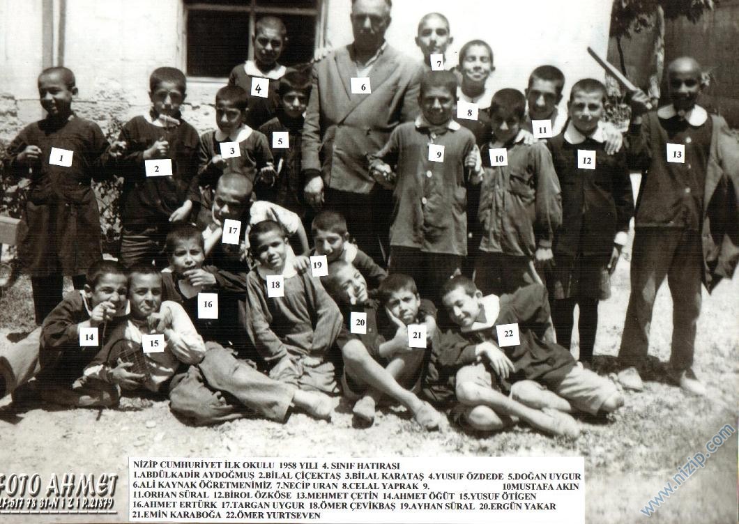 1958 Cumhuriyet İlkokulu 4.sınıf