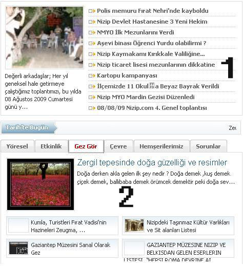 Ana Sayfadaki Konular ve Yetkiler