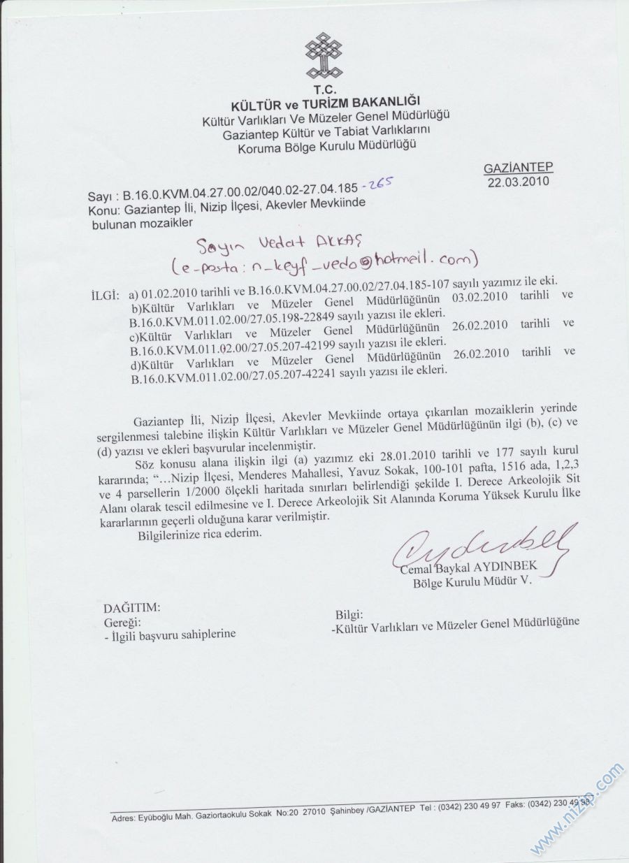 ve Mozaikler Akevler de kalacak denildi