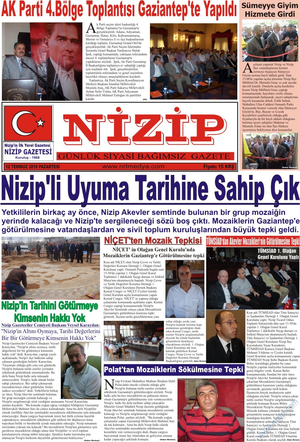 Nizip’li Uyuma Tarihine Sahip Çık