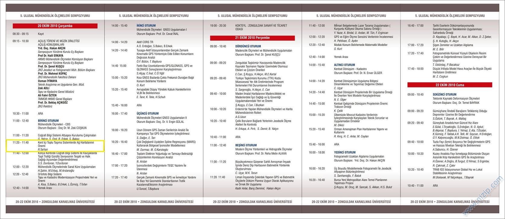 5.Ulusal Mühendislik Ölçmeleri Sempozyumuna Davet