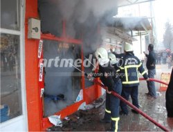 Telefon Satışı Yapılan İşyerinde Yangın
