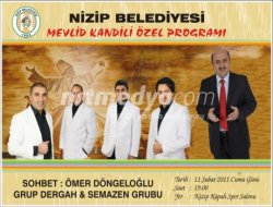 Nizip Belediyesi'nden Mevlit Kandili Özel Programı