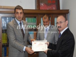 Futbol Turnuvası Tertip Komitesi'ne Başarı Belgesi