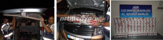Nizip'te 8 Bin 500 Paket Kaçak Sigara Ele Geçirildi
