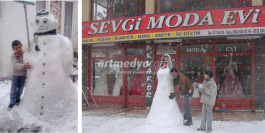 Nizip'te kar kalınlığı 25 cm'ye ulaştı