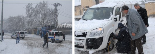 Nizip'te kar kalınlığı 25 cm'ye ulaştı