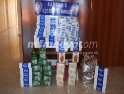 Karkamış'ta Kaçak Sigara ve Çay Ele Geçirildi