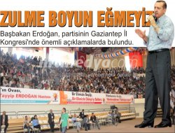 ''zulme boyun eğmeyiz''