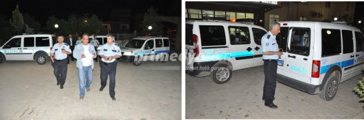 Köylüler takipteki polis otosunun önünü kesti