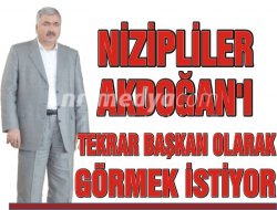 Nizipliler akdoğan'ı tekrar başkan olarak görmek istiyor