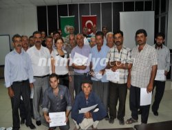 Nizip Ziraat Odasın' da Sertifika Töreni Nizip Ziraat Odasın' da Sertifika Töreni