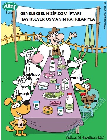 Sütaş karikatürleri Nizip.com'da Olursa.