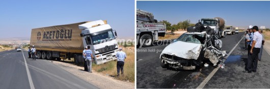 Otomobil tır ile çarpıştı 1 ağır yaralı Otomobil tır ile çarpıştı 1 ağır yaralı