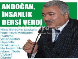 Akdoğan, insanlık dersi verdi