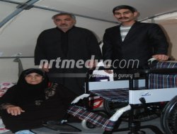 Nibed'den suriyeli engelli vatandaşa tekerlekli sandalye