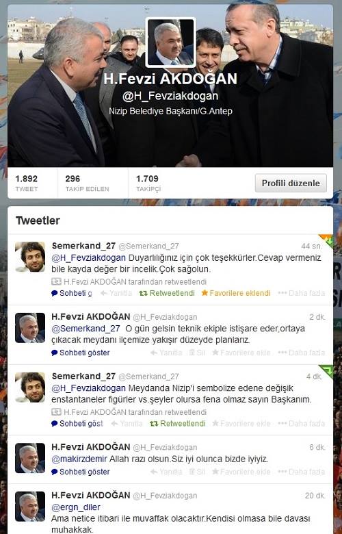 Photo - Nizip Belediye Başkanı H.Fevzi Akdoğan'ın ;İstek,talep,fikir ve şikayetlerini