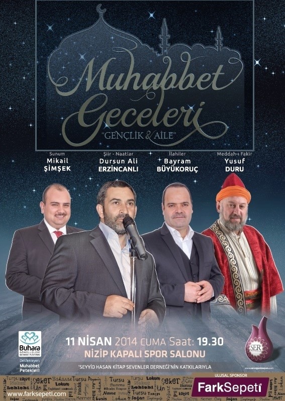 Kutlu doğum etkinliği duyurusu :11 nisan cuma 19:30 dursun ali erzincanlı, mi