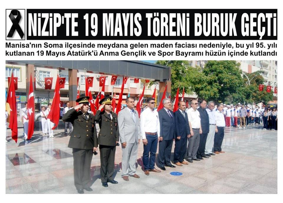 Nizip Kültür Parkında;19 Mayıs Atatürk'ü Anma Gençlik ve Spor Bayramı programı