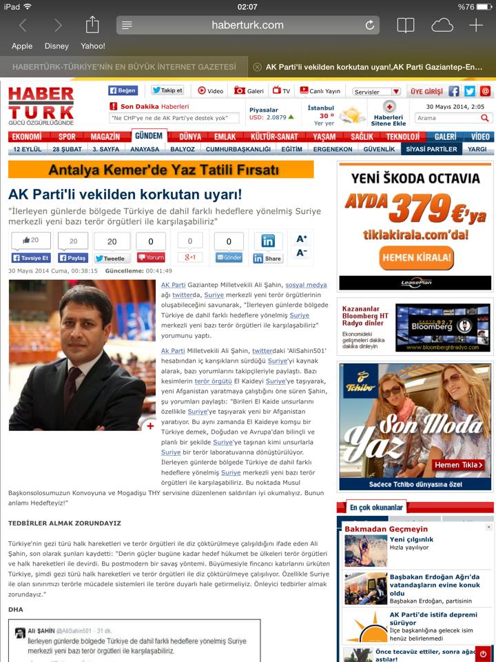 Ali Şahin Mesajları