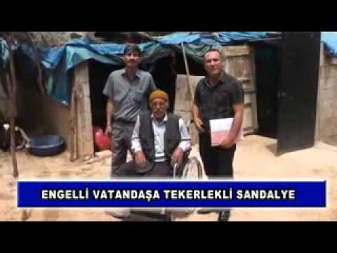 Engelli vatandaşa tekerlekli sandalye