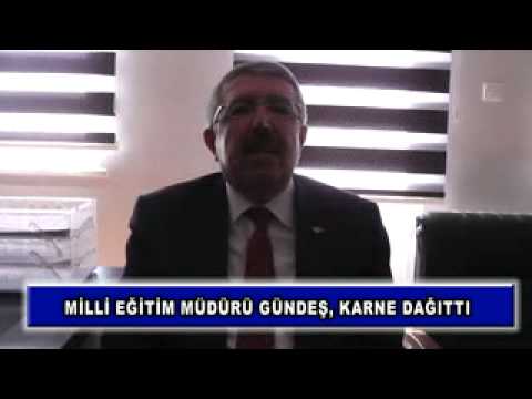 Milli eğitim müdürü gündeş, karne dağıttı