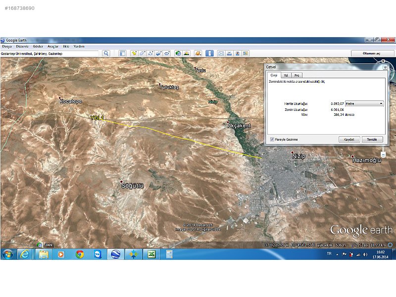 arazi nizip kocatepe 2626m2 48,000 tl pazarlık var arazi nizip kocatepe 2626m2 48,000 tl pazarlık var