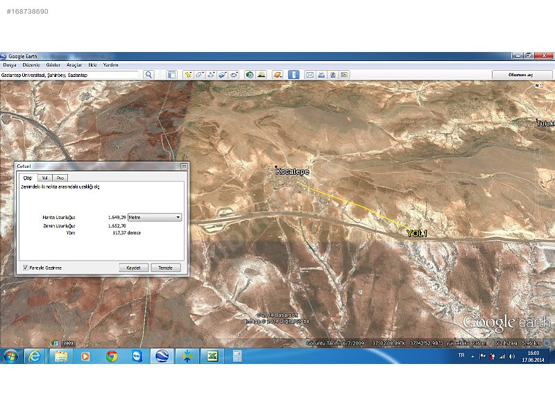arazi nizip kocatepe 2626m2 48,000 tl pazarlık var arazi nizip kocatepe 2626m2 48,000 tl pazarlık var