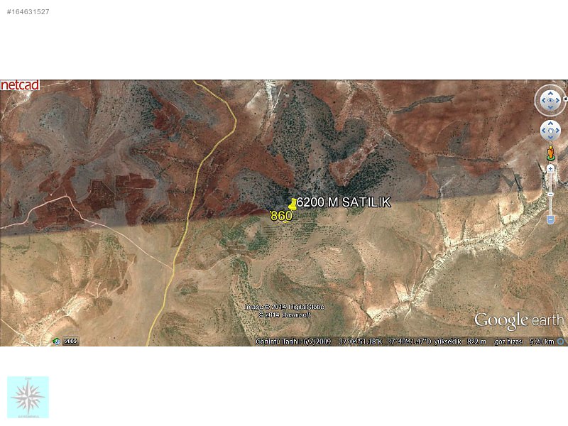 Antep manzaralı 6200m arazi