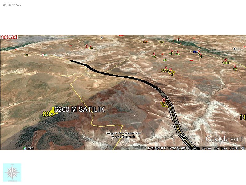Antep manzaralı 6200m arazi