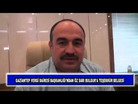 Gaziantep vergi dairesi başkanlığı'ndan öz sarı bulgur'a teşekkür belgesi