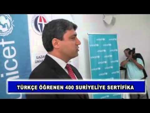 Türkçe öğrenen 400 suriyeliye sertifika