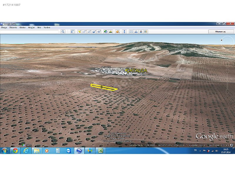 Satılık arazi nizip çatalca 1750m2 40000m2