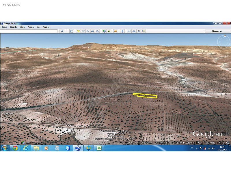 Satılık arazi nizip uluyatır 2800m2 95000 tl