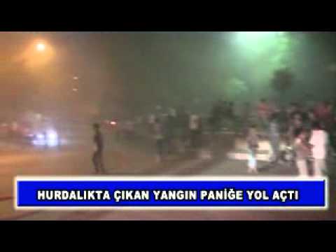 Hurdalıkta çıkan yangın paniğe yol açtı
