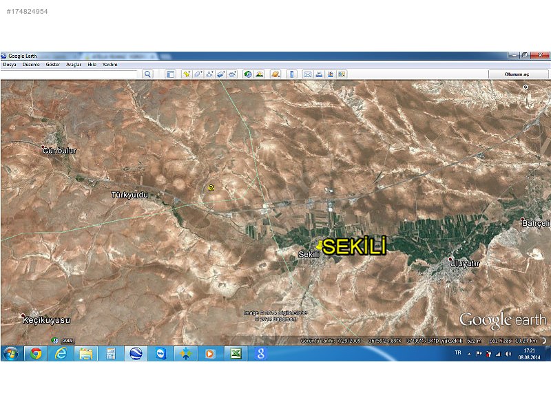 Satılık arazi  nizip sekili 6250m2 220,000 tl