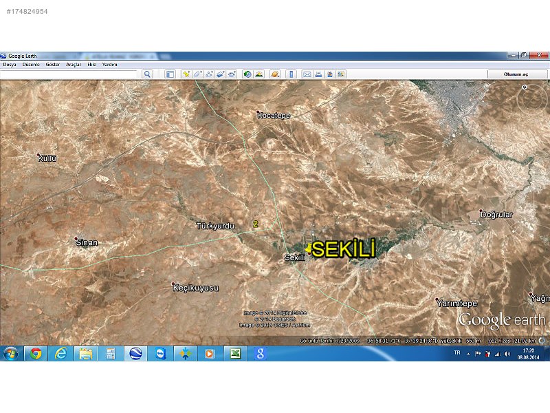 Satılık arazi  nizip sekili 6250m2 220,000 tl