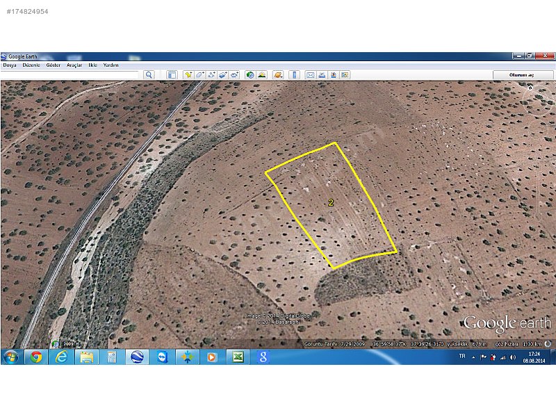 Satılık arazi  nizip sekili 6250m2 220,000 tl