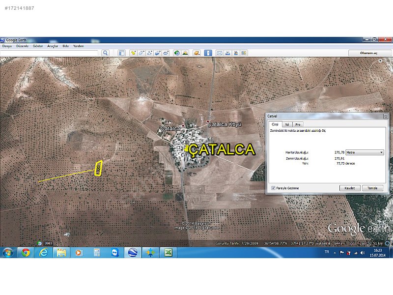 SATILIK ARAZİ NİZİP ÇATALCA 1750M2 40000tl